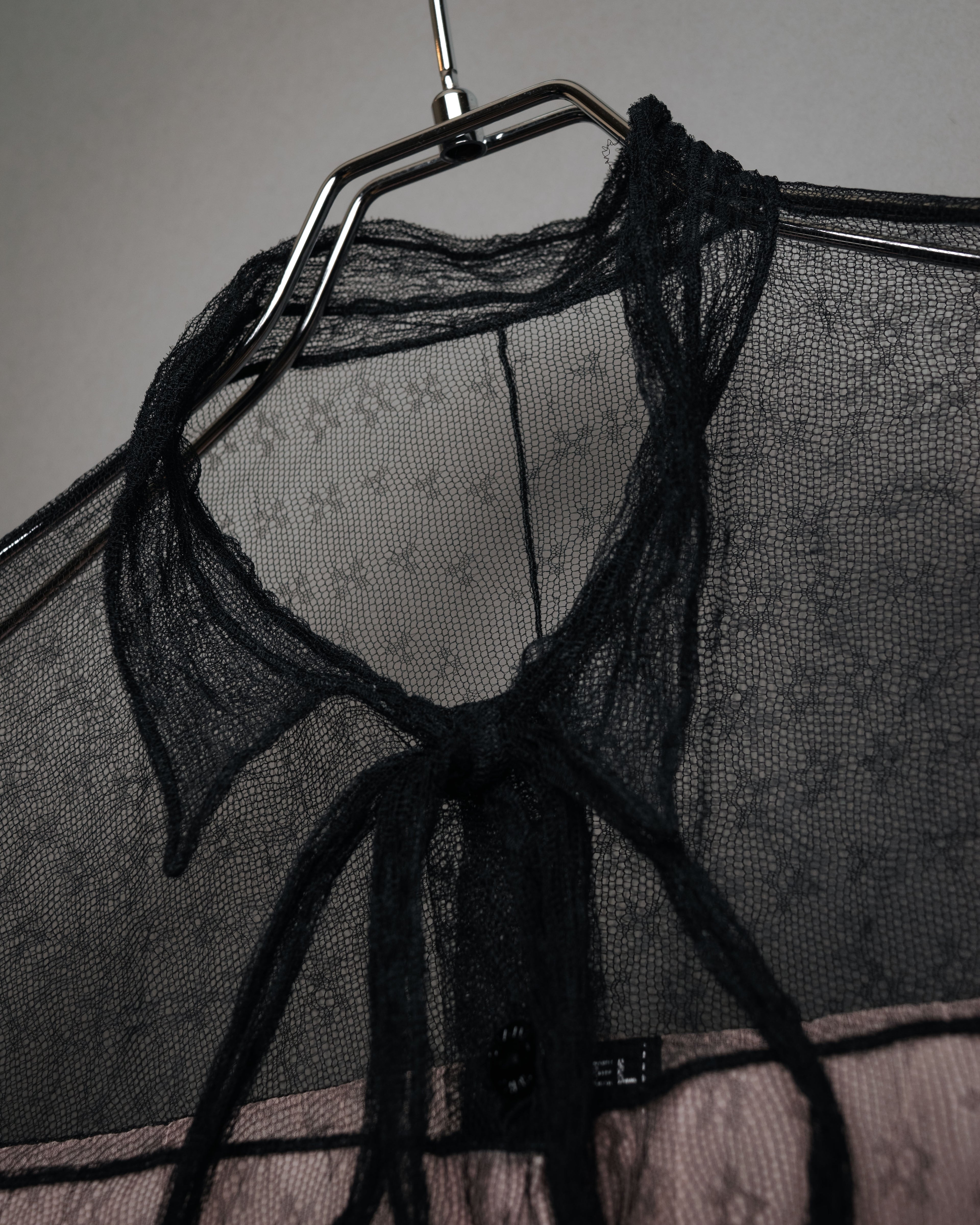 -SPECIAL- “CHANEL” 2014-2019 Sheer lace bow blouse