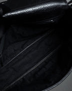 "YVES SAINT LAURENT" 80's-90's Wood toggle design pebbled leather bag