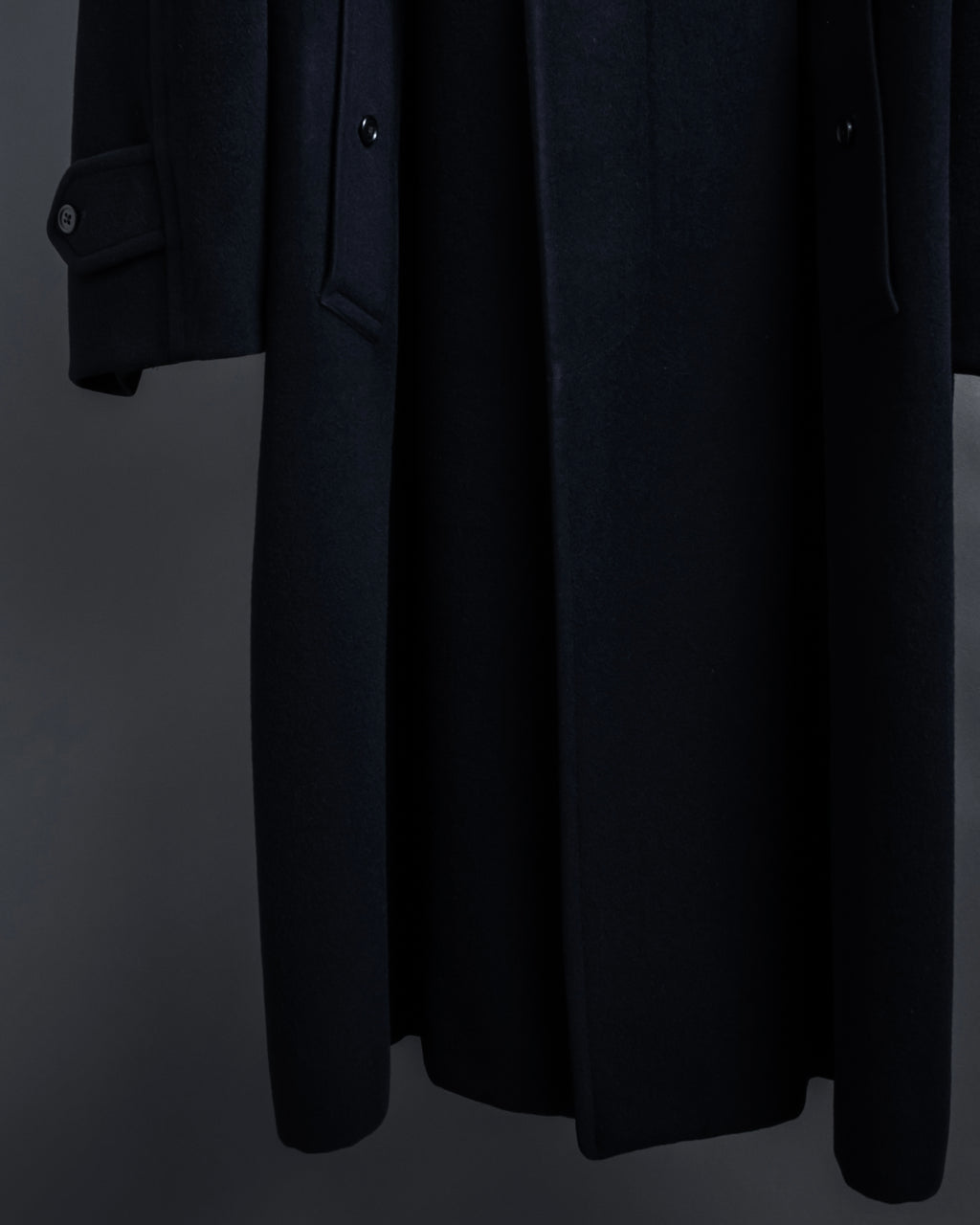 "BURBERRYS" High density wool stand collar coat