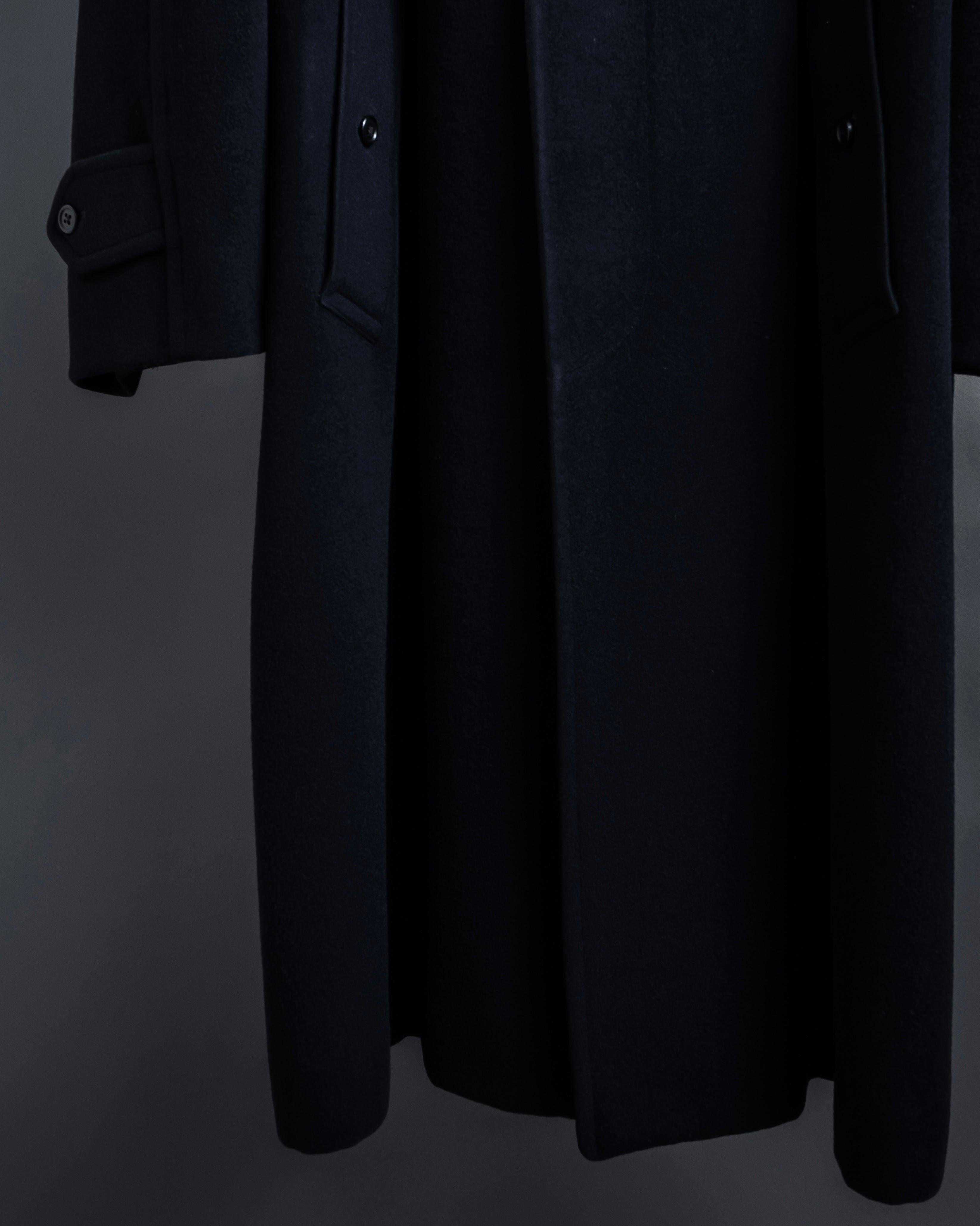 "BURBERRYS" High density wool stand collar coat