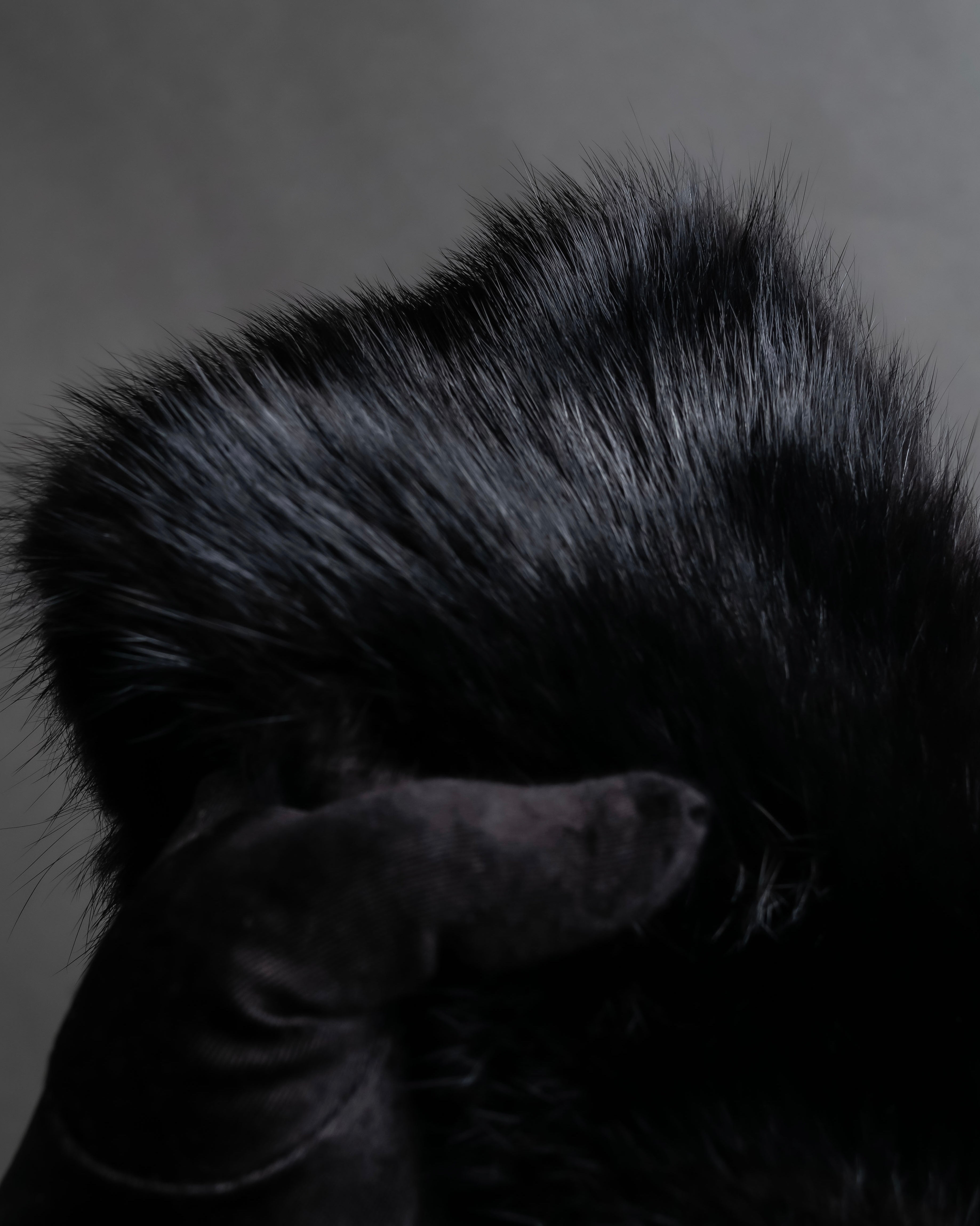 "MARNI" Faux fur collar＆mixed material docking accessory