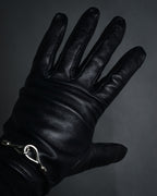 “HERMES” 2000’s Jumbo hook leather gloves