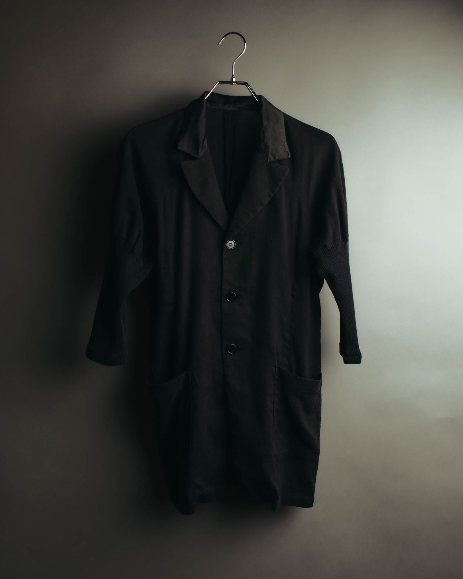 "i wish Y's bis" late 80's-90's Relaxed linen cotton long jacket
