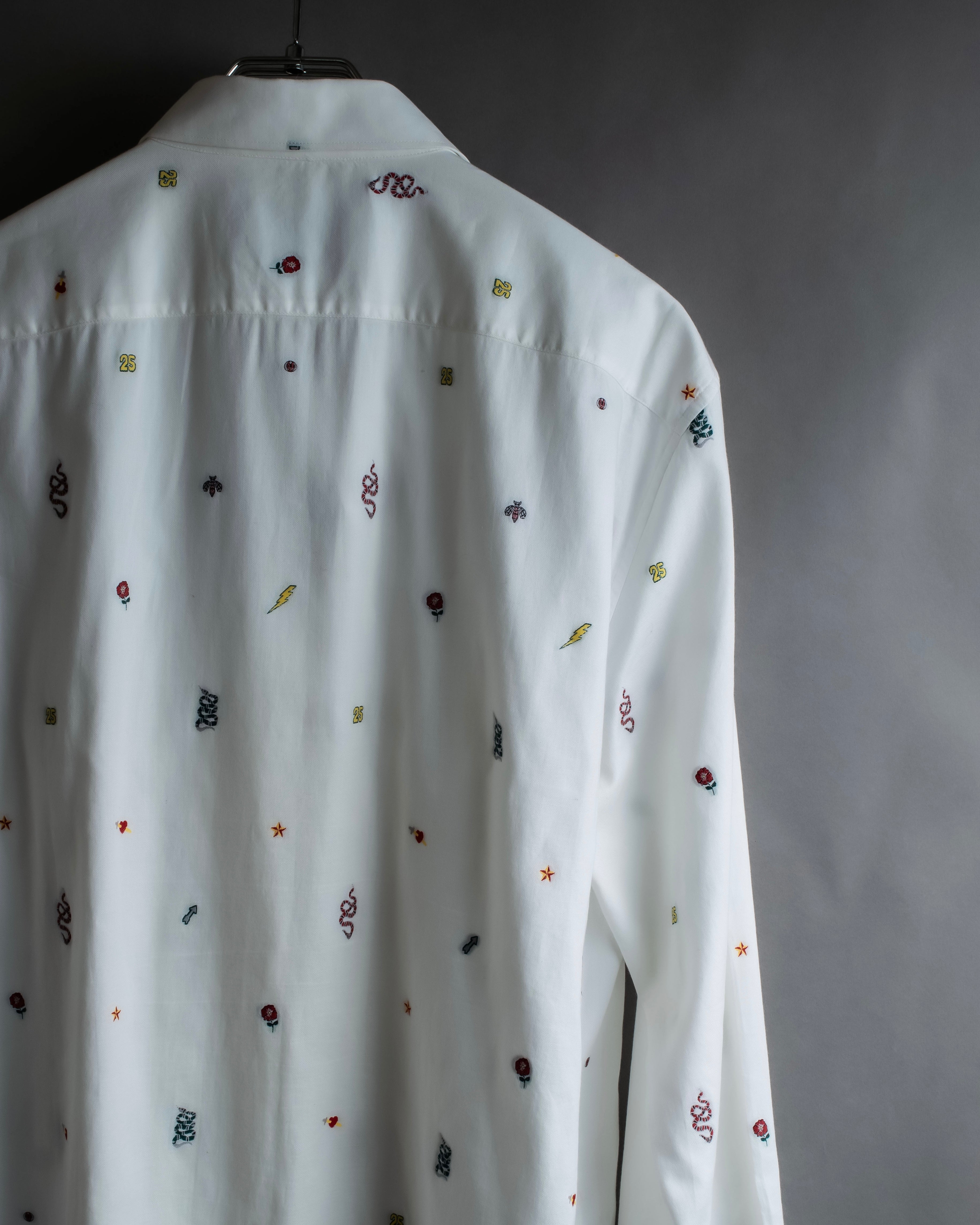 "GUCCI" Michele period iconic motif embroidered shirt