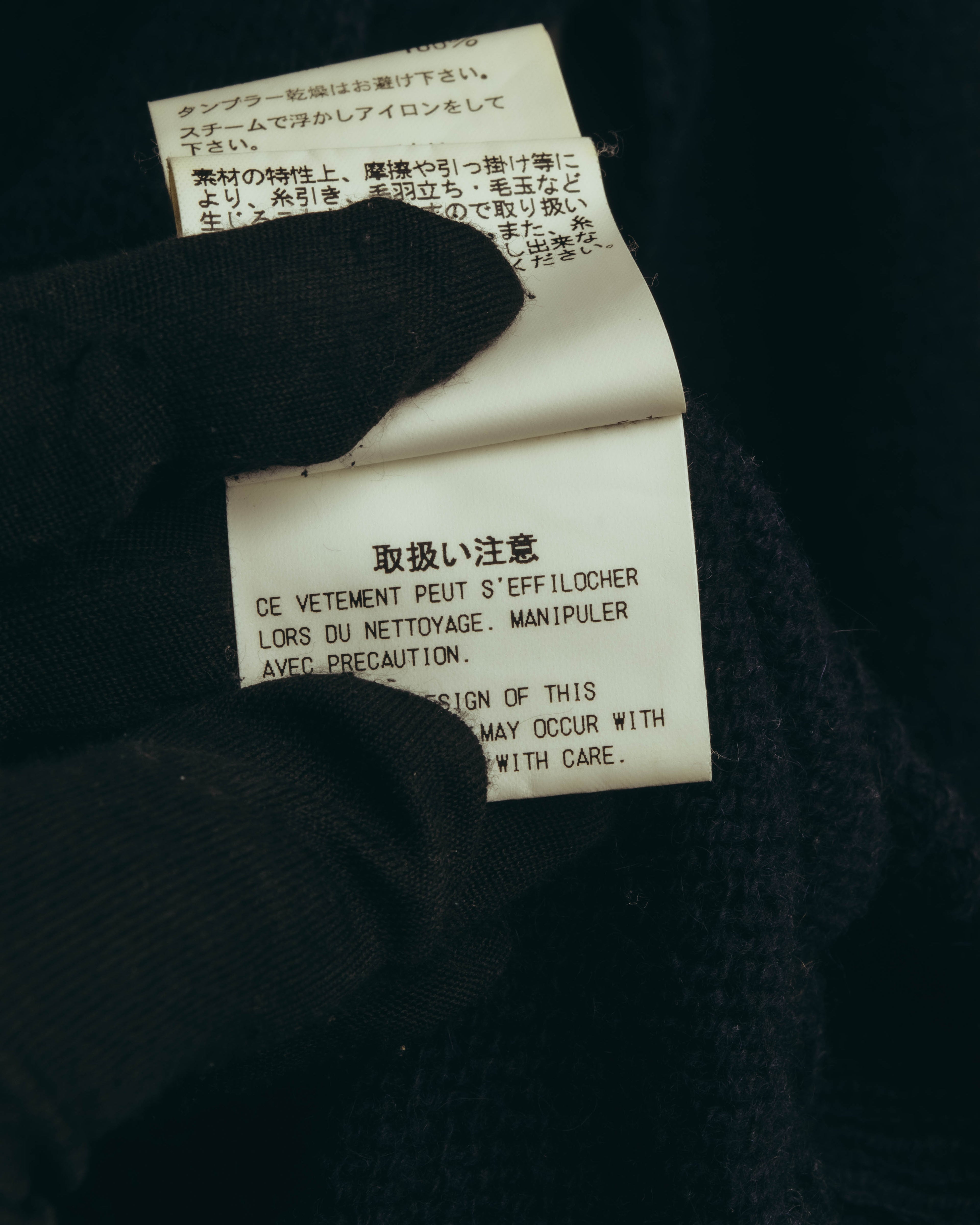 "Yohji Yamamoto +NOIR" 00's-10's Soft alpaca wool knit cardigan