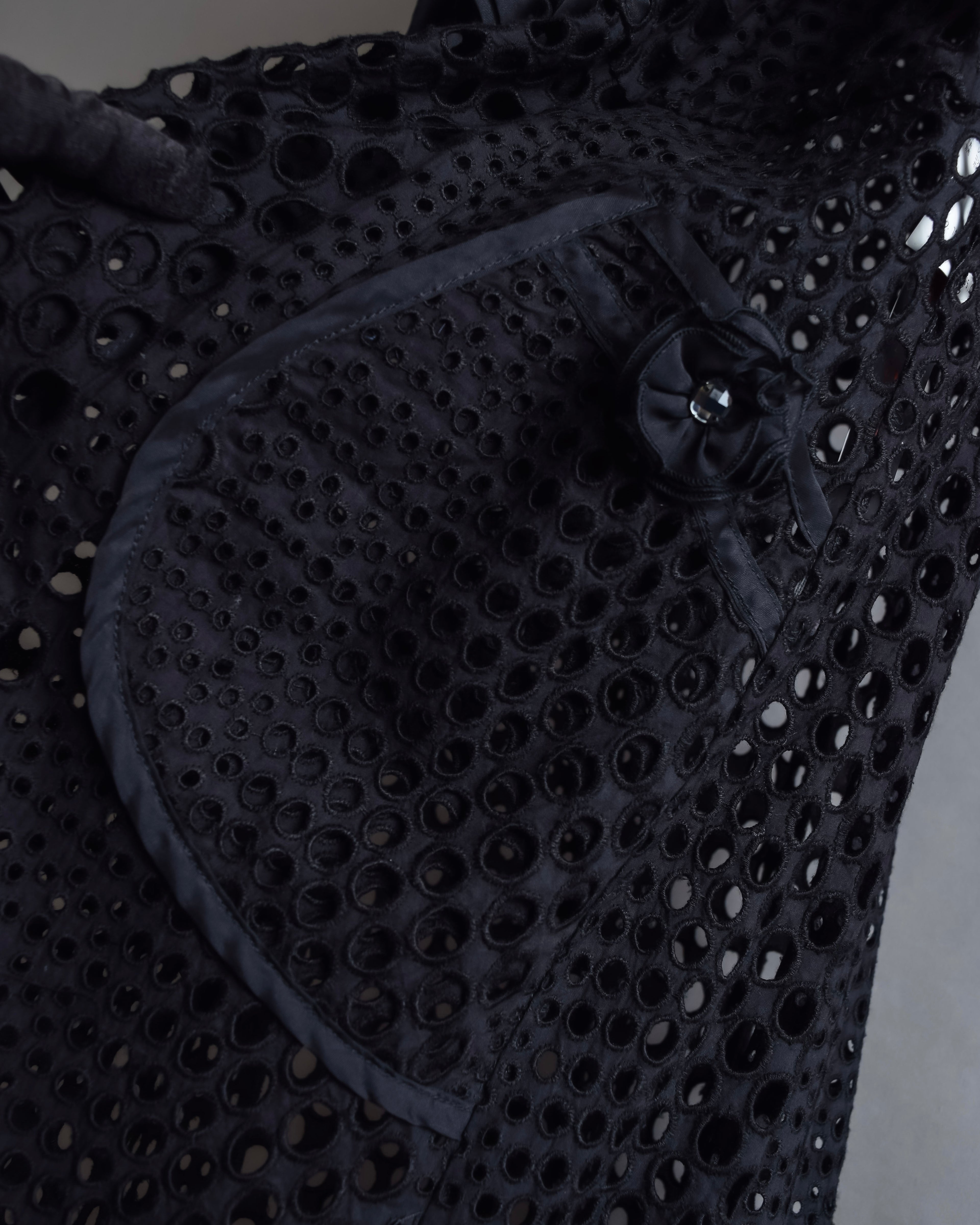 "NOKO OHNO" Layered organza frill embroidered dress