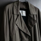 "Vintage matte texture long trench coat"