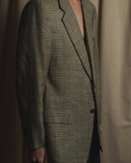 Chaqueta entallada de seda, lana y lino de los años 90 de "HERMES" Belvest