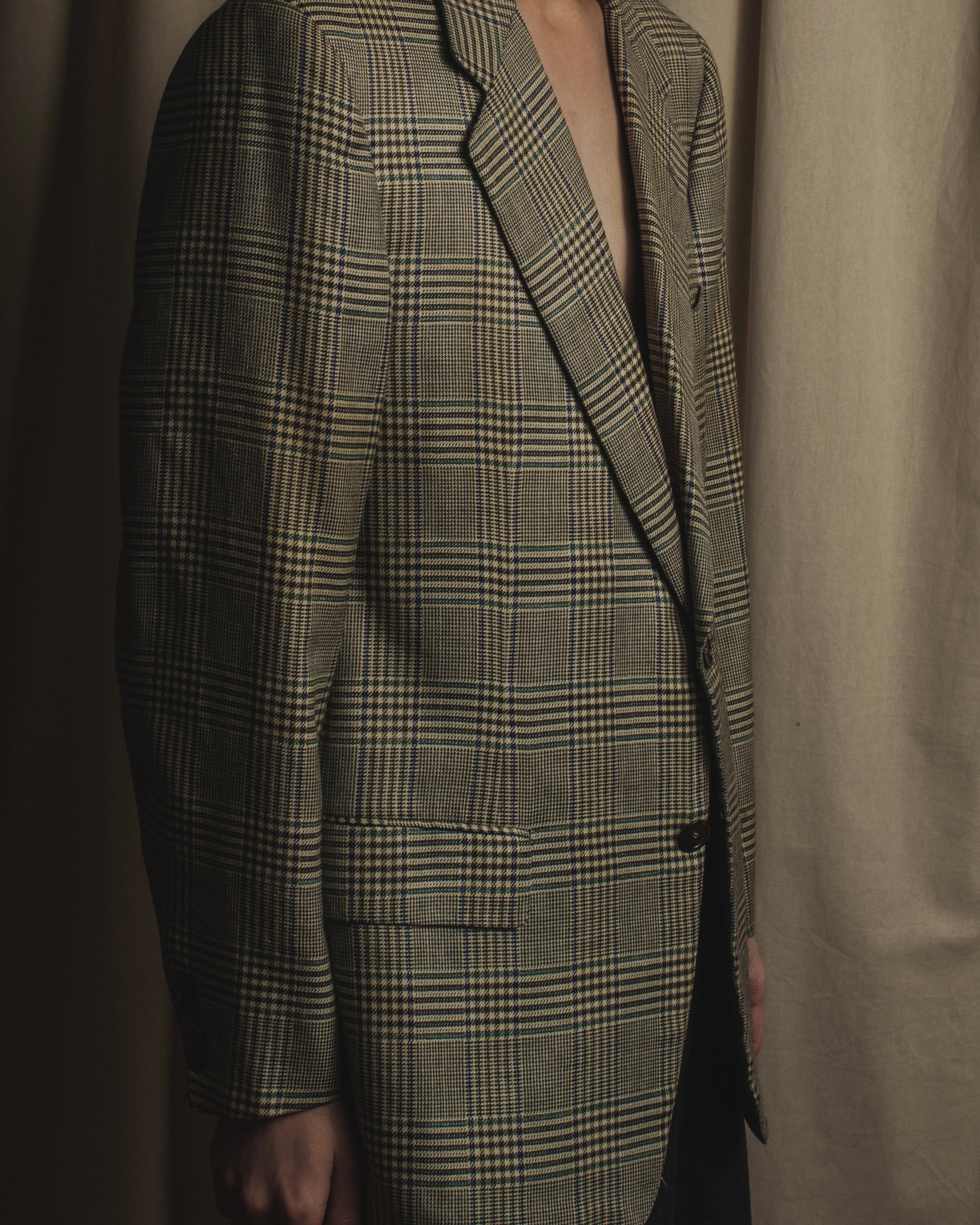 Chaqueta entallada de seda, lana y lino de los años 90 de "HERMES" Belvest