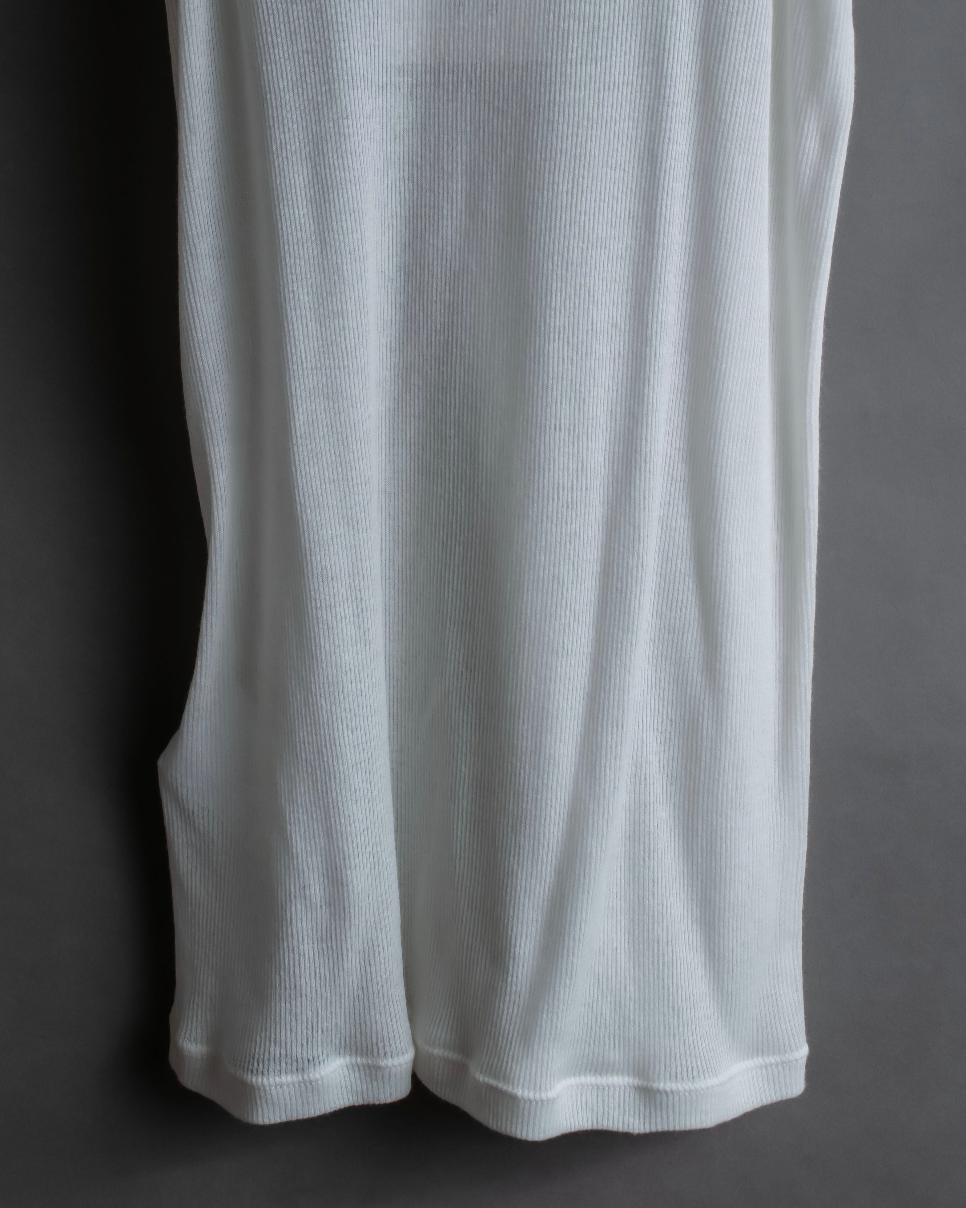 "MAISON MARGIELA" Stitch design net sheer tank top