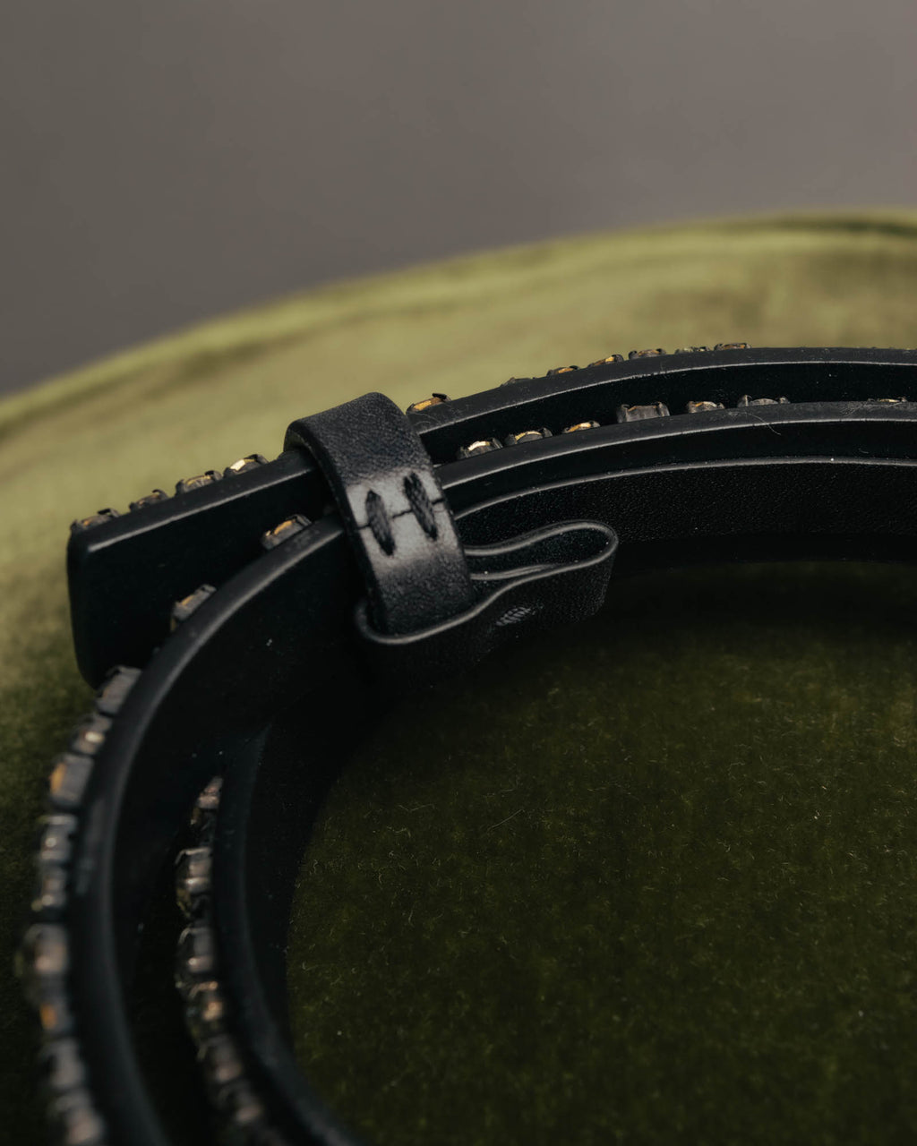 “CÉLINE” 2010 Crystal embellished leather belt