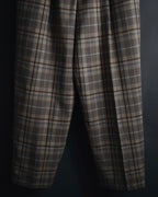 "Christian Dior SPORTS" 90’s checked pleated wide trousers