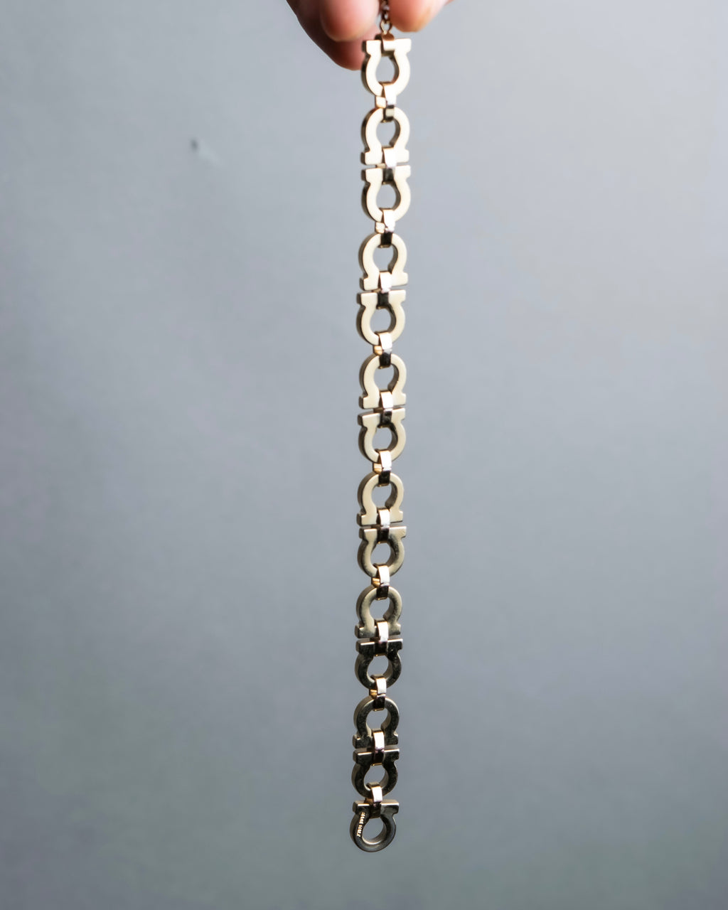 "Ferragamo" Gancini motif gold color bracelet