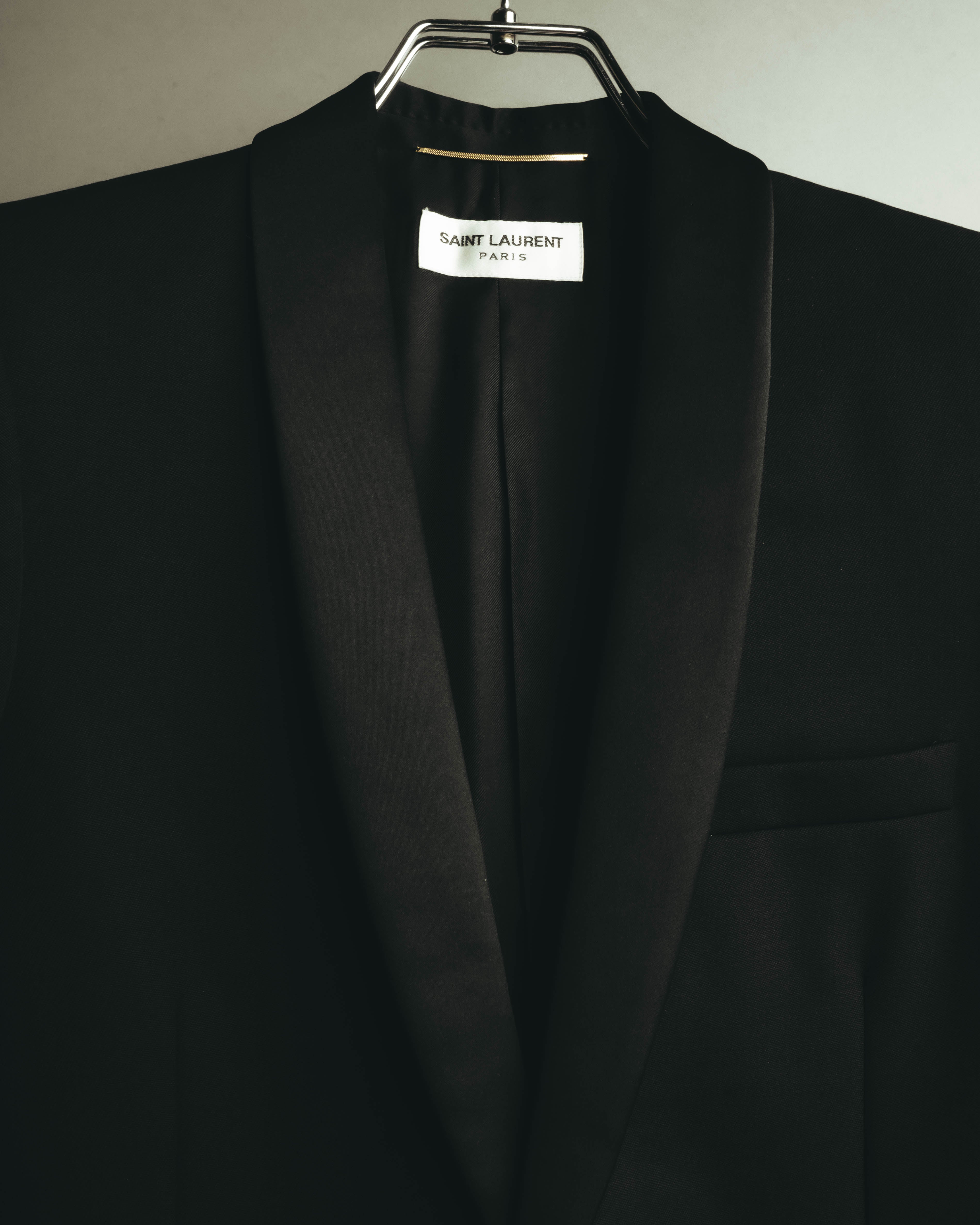 -SPECIAL- “Saint Laurent” 2012-2016 Single-button satin-lapel wool jacket