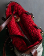"FENDI" Animal embroidery design boa combination shoulder bag