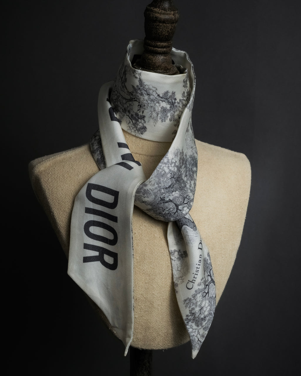 -MOOD Christmas Collection-
"Dior" Maria Grazia Chiuri Toile de Jouy motif silk scarf