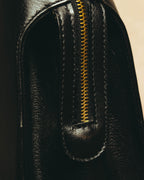 "Salvatore Ferragamo" 90's-00's Structured leather top handle bag
