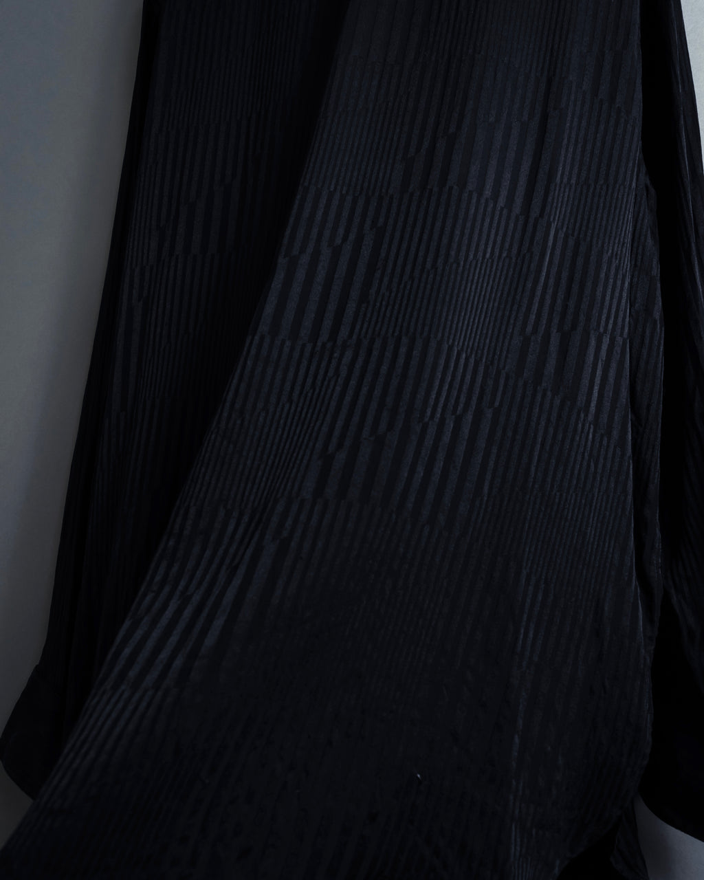 "Saint Laurent Paris" Jacquard pattern silk black shirt