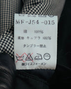 -SPECIAL- "Y's for men" 80's Double breasted houndstooth long jacket