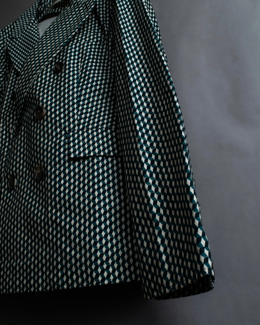 "MARNI" Geometric pattern double-breasted tailored jacket