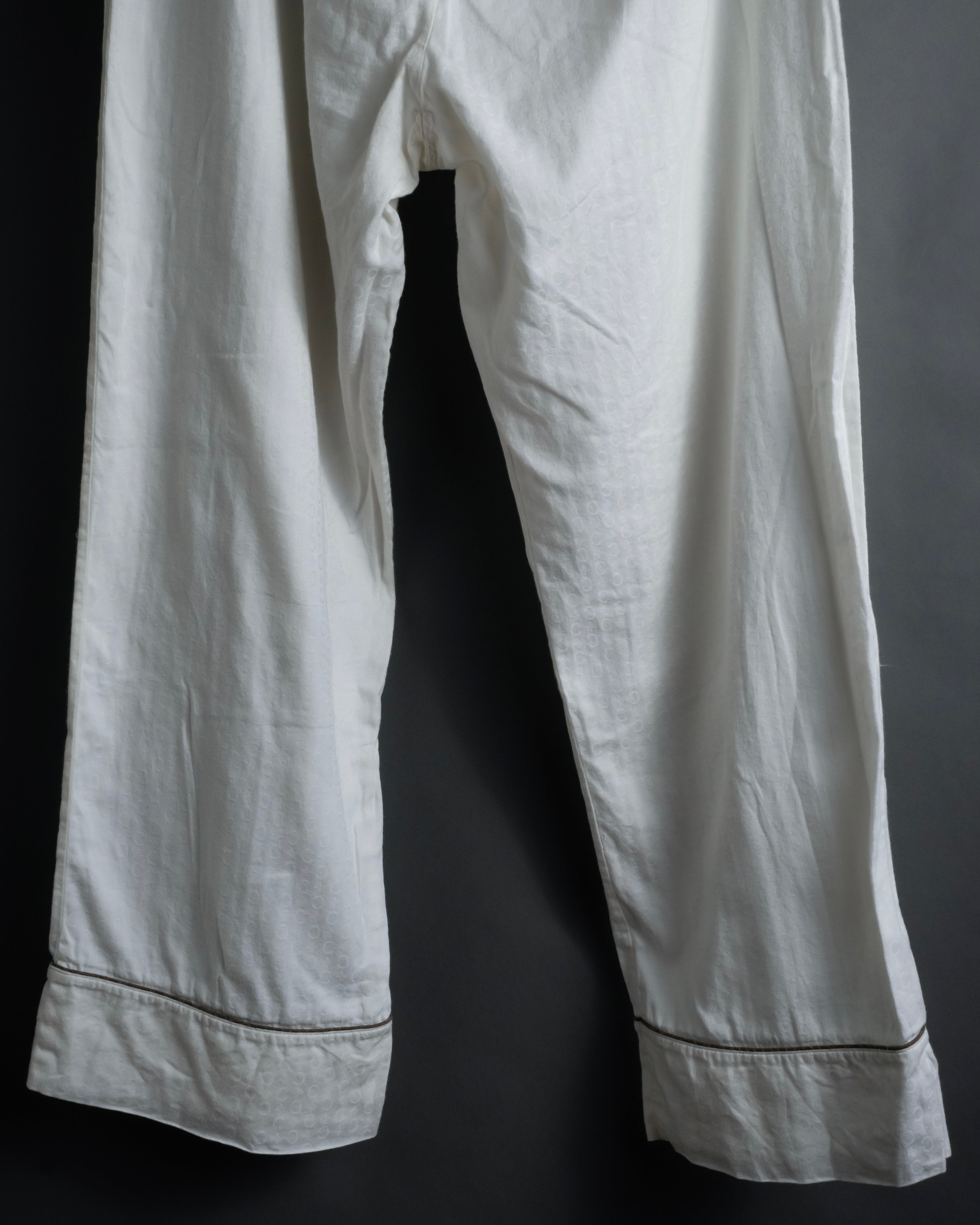 "CELINE" 90's-00's Macadam print pajama set up