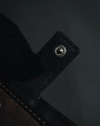 "LOEWE" Anagram-embossed suede bi-fold wallet