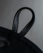 "Ralph Lauren" Saddle＆stirrup motif grained leather shoulder bag