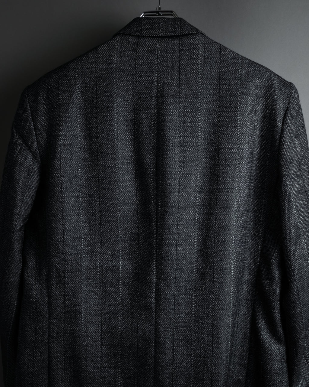 "YVES SAINT LAURENT" 70’s-80’s structured herringbone tweed tailored jacket