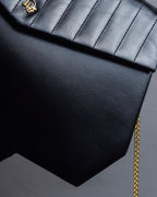 "Christian Dior" Layered flap oblique shoulder bag
