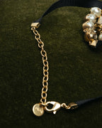 -SPECIAL- “DIOR” 2017-2023 Eiffel tower pearl ribbon choker
