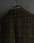 "BURBERRYS" Elbow patch design gun club check tweed jacket