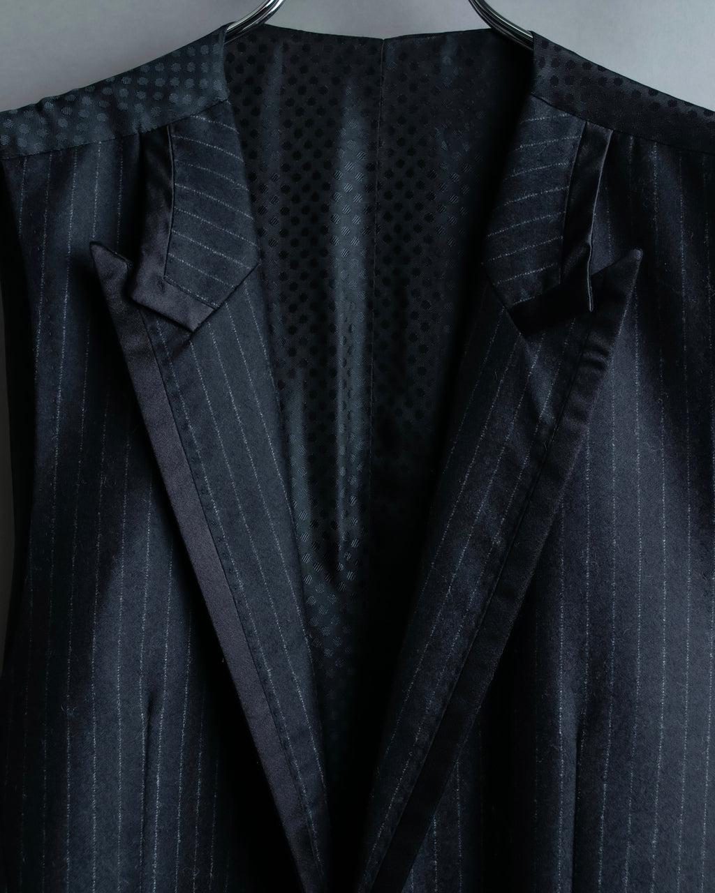 "DOLCE & GABBANA" Pattern switching peak lapel gilet