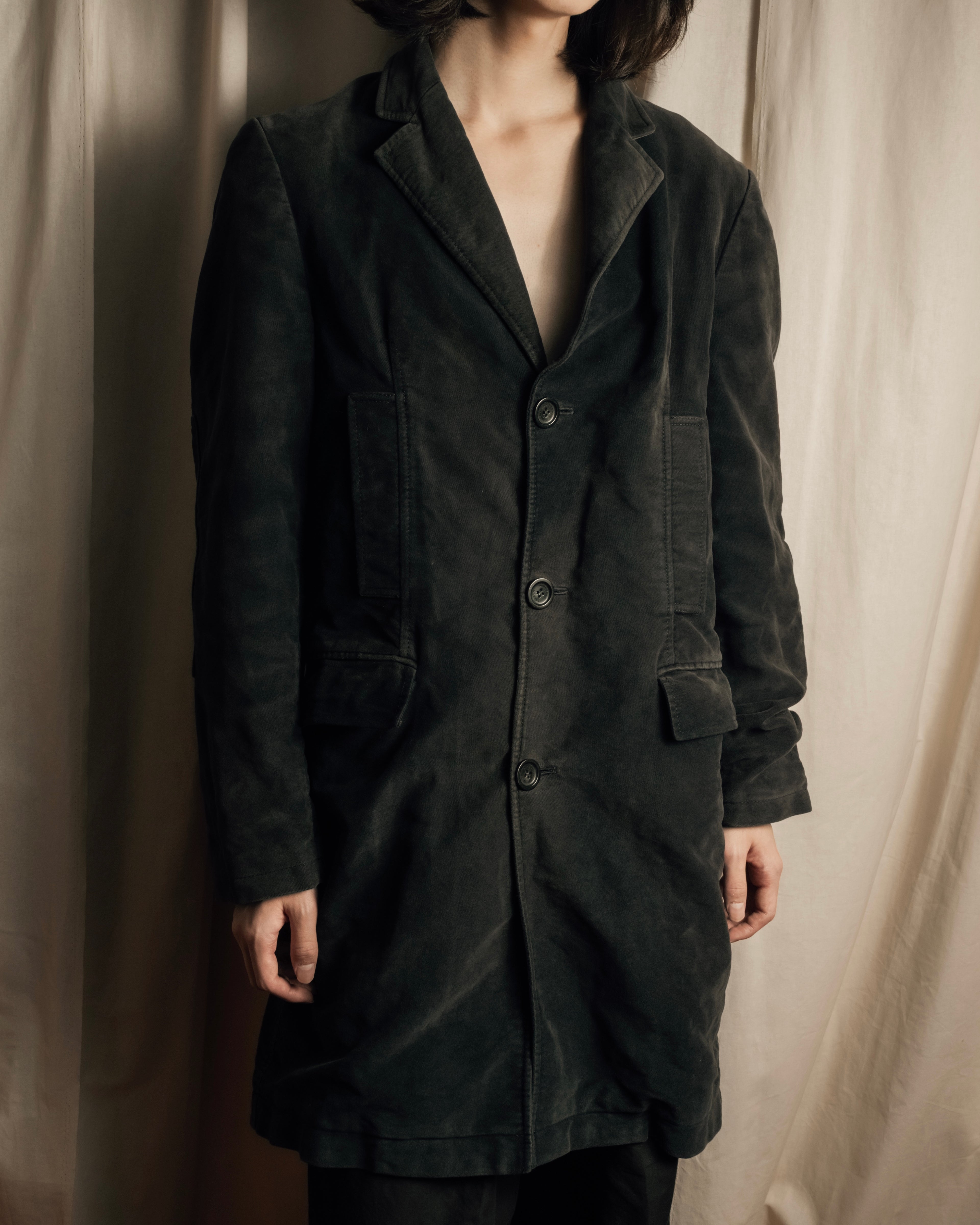 "BURBERRY" Garment dyed faded hunting design coat