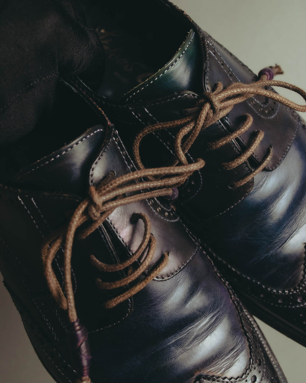 “Alberto Guardiani” 00’s-10’s Full brogue leather derby shoes