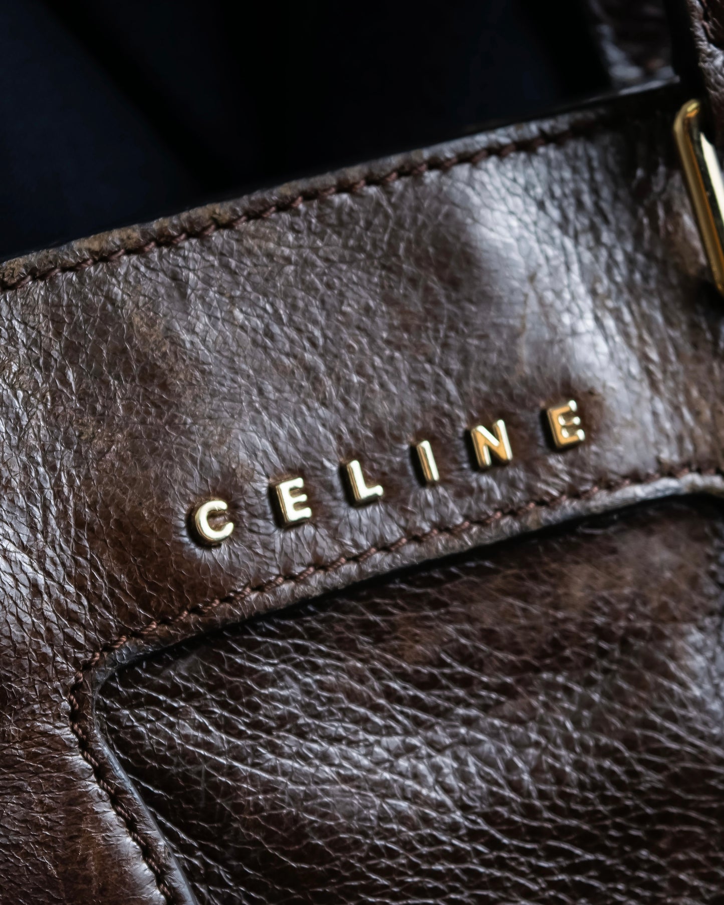 "CELINE" Carriage motif leather one handle bag