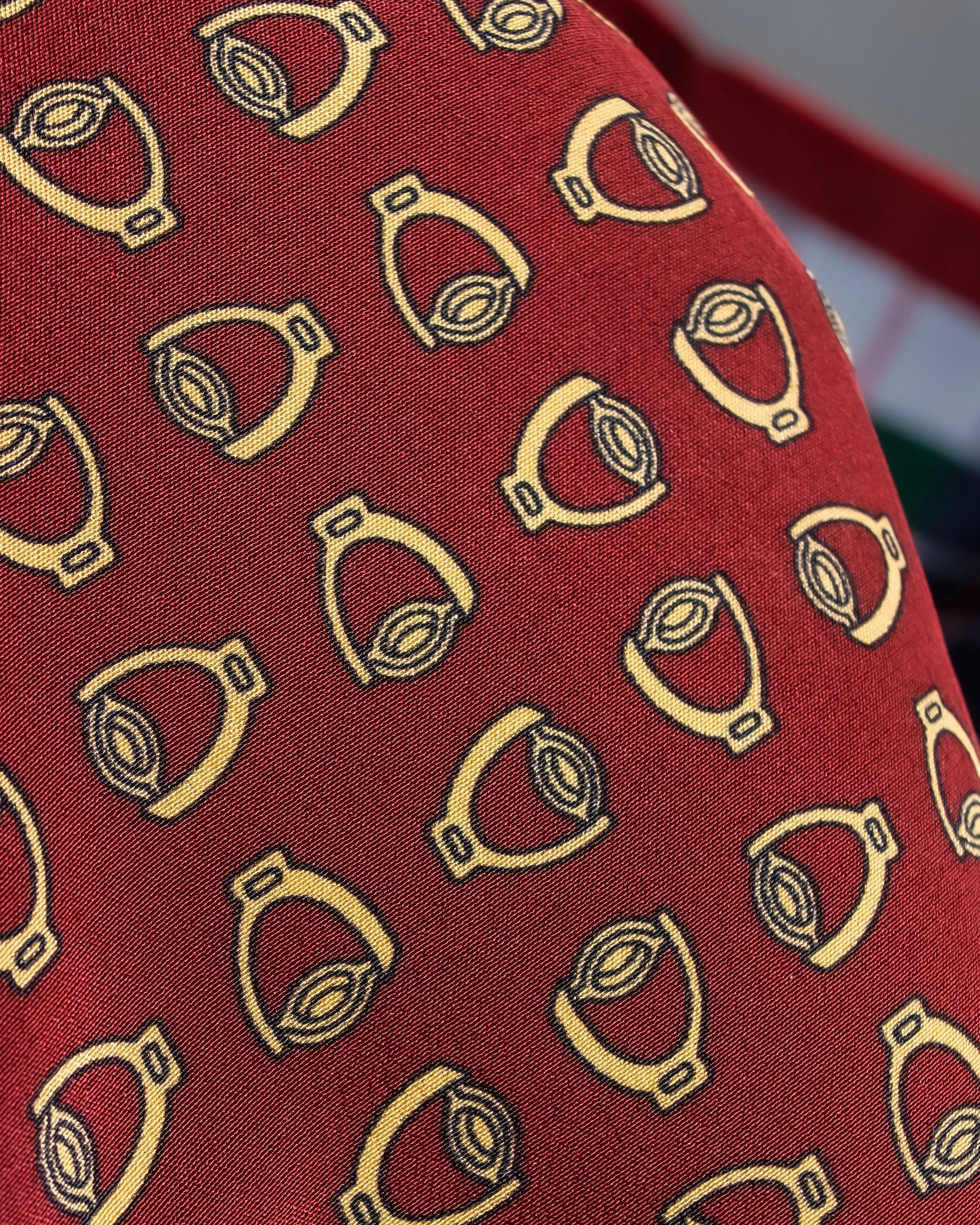 "GUCCI" Saddlery motif tartan silk scarf