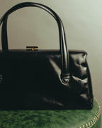"GUCCI" 90's Structured leather top handle handbag