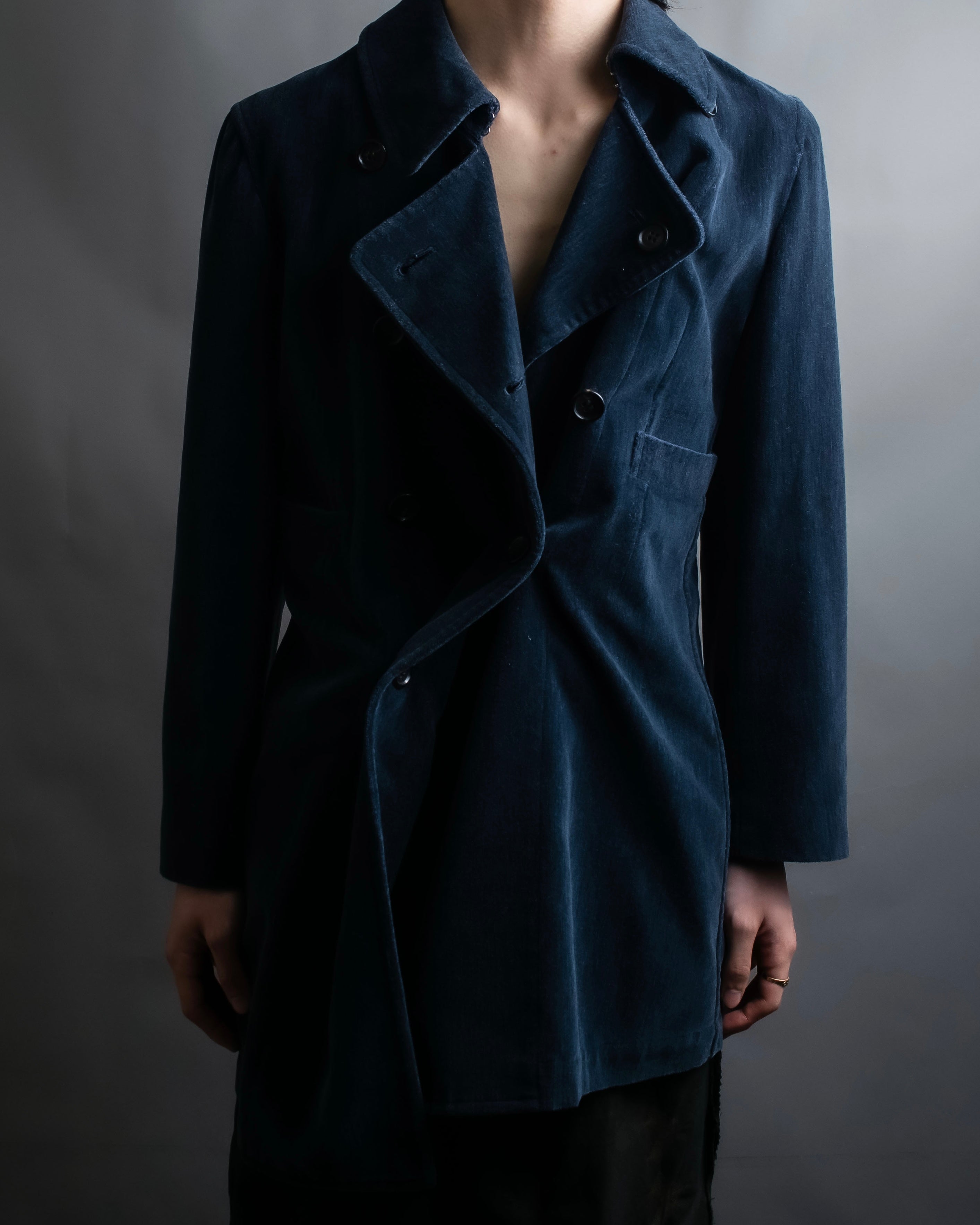 "Comme des garçons robe de chambre" Beautiful velour double half coat