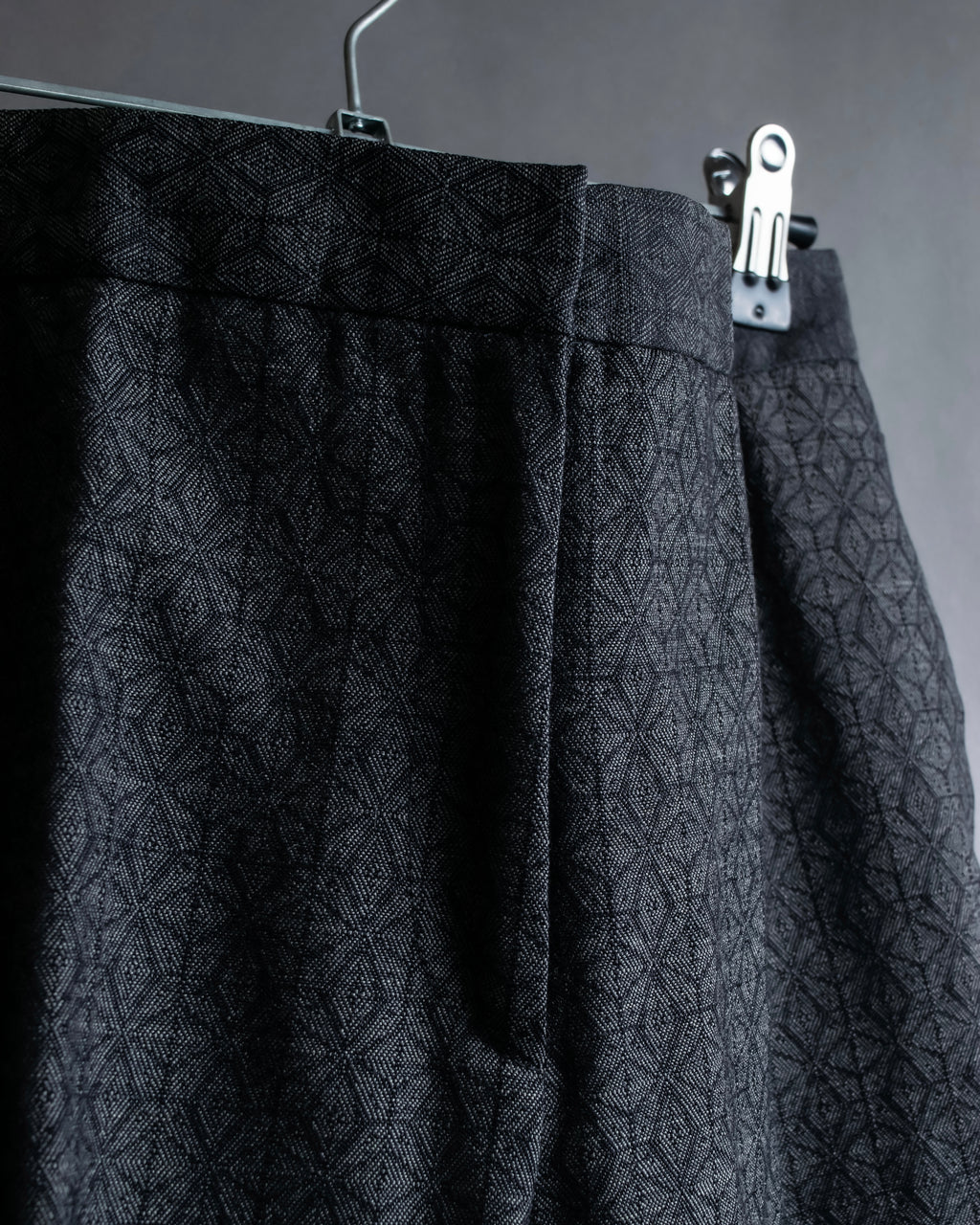 "Maison Martin Margiela" Geometric pattern high waist slim slacks