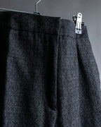 "Maison Martin Margiela" Geometric pattern high waist slim slacks