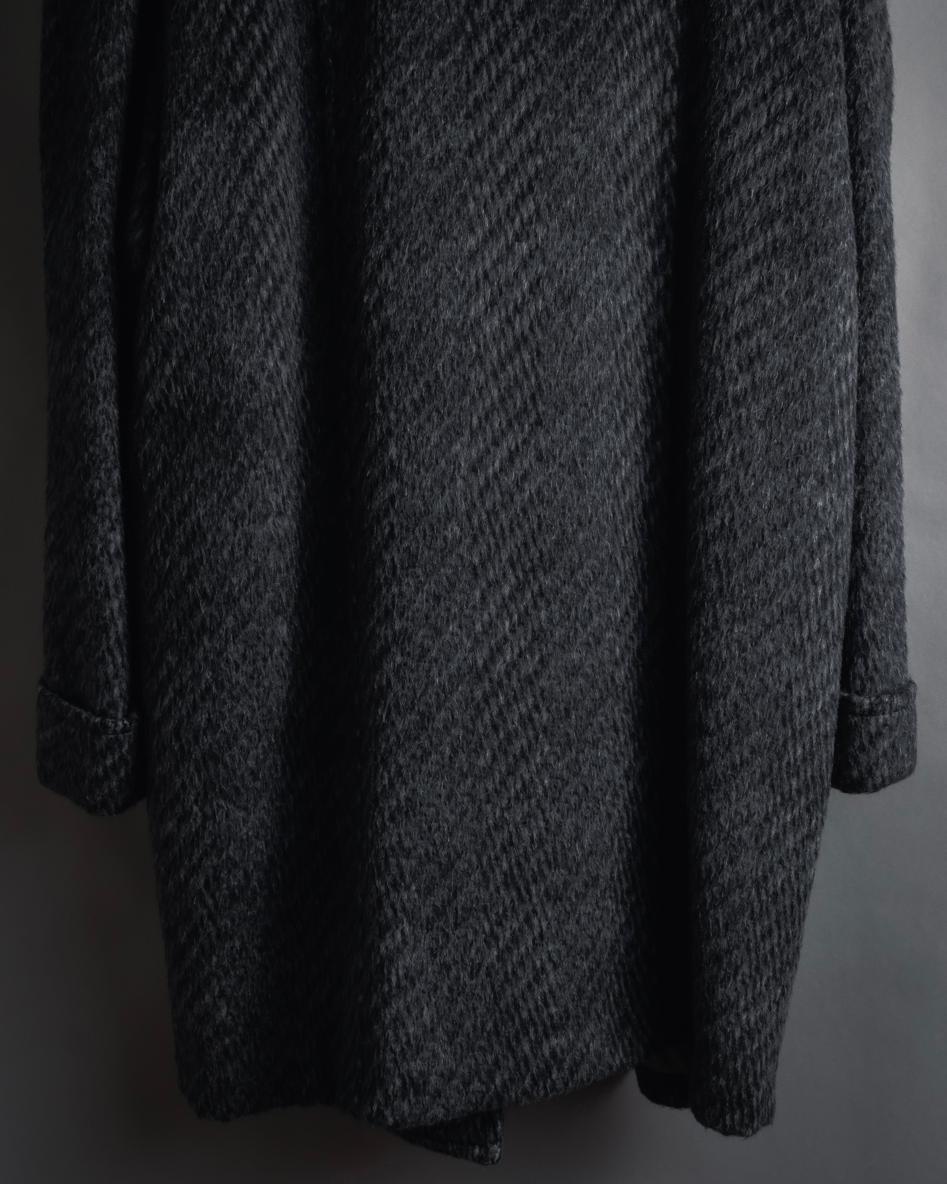 Abrigo de mezcla de mohair de doble botonadura de los años 90 de Christian Dior MONSIEUR