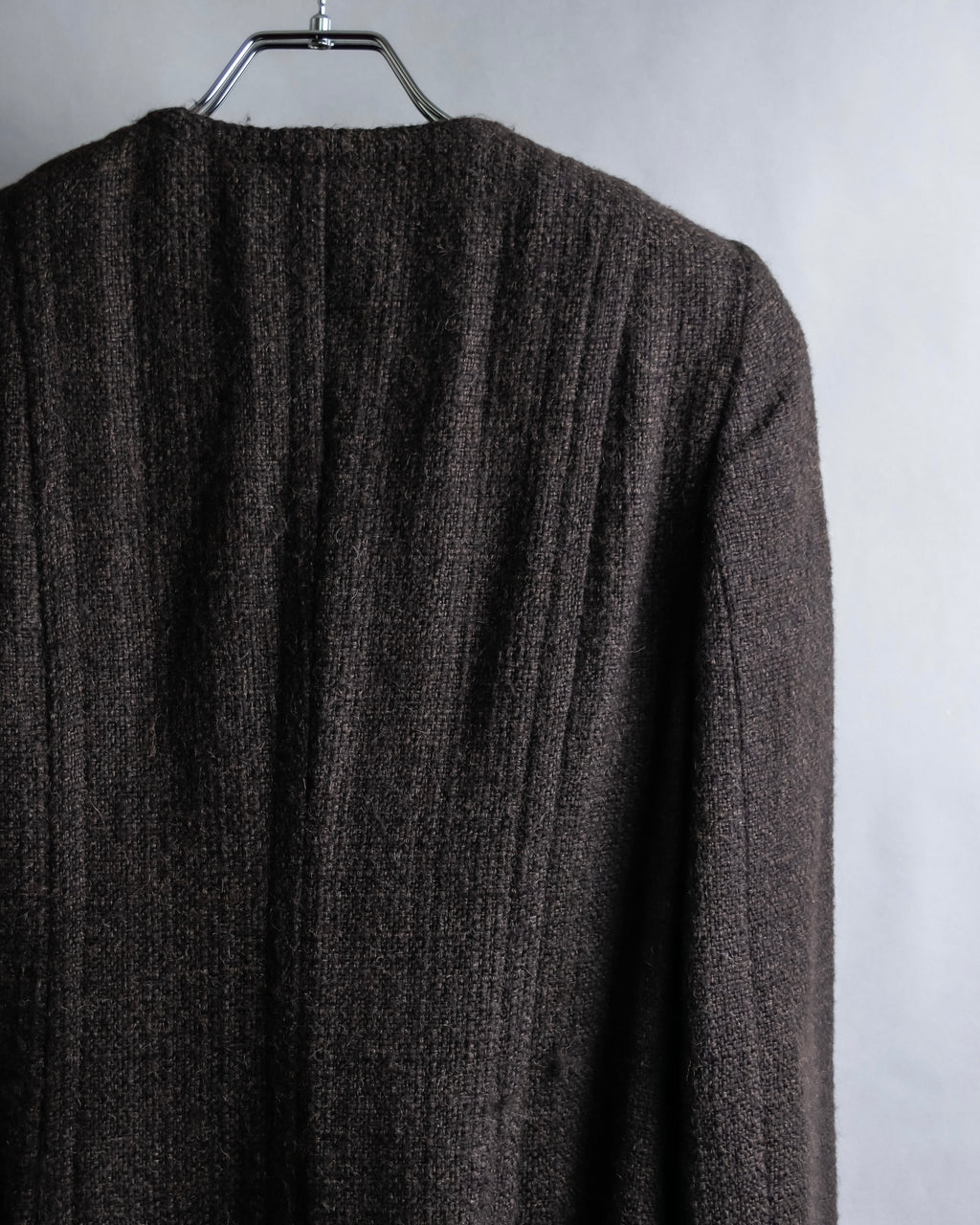 "DOLCE & GABBANA" Fringe scarf included double-breasted coat