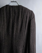 "DOLCE & GABBANA" Fringe scarf included double-breasted coat