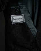 “Gianni Versace” 80’s-90’s Shadowed-texture tailored jacket