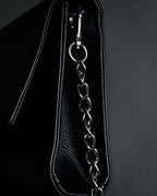 "VALENTINO" Textured leather V tassel chain shoulder bag