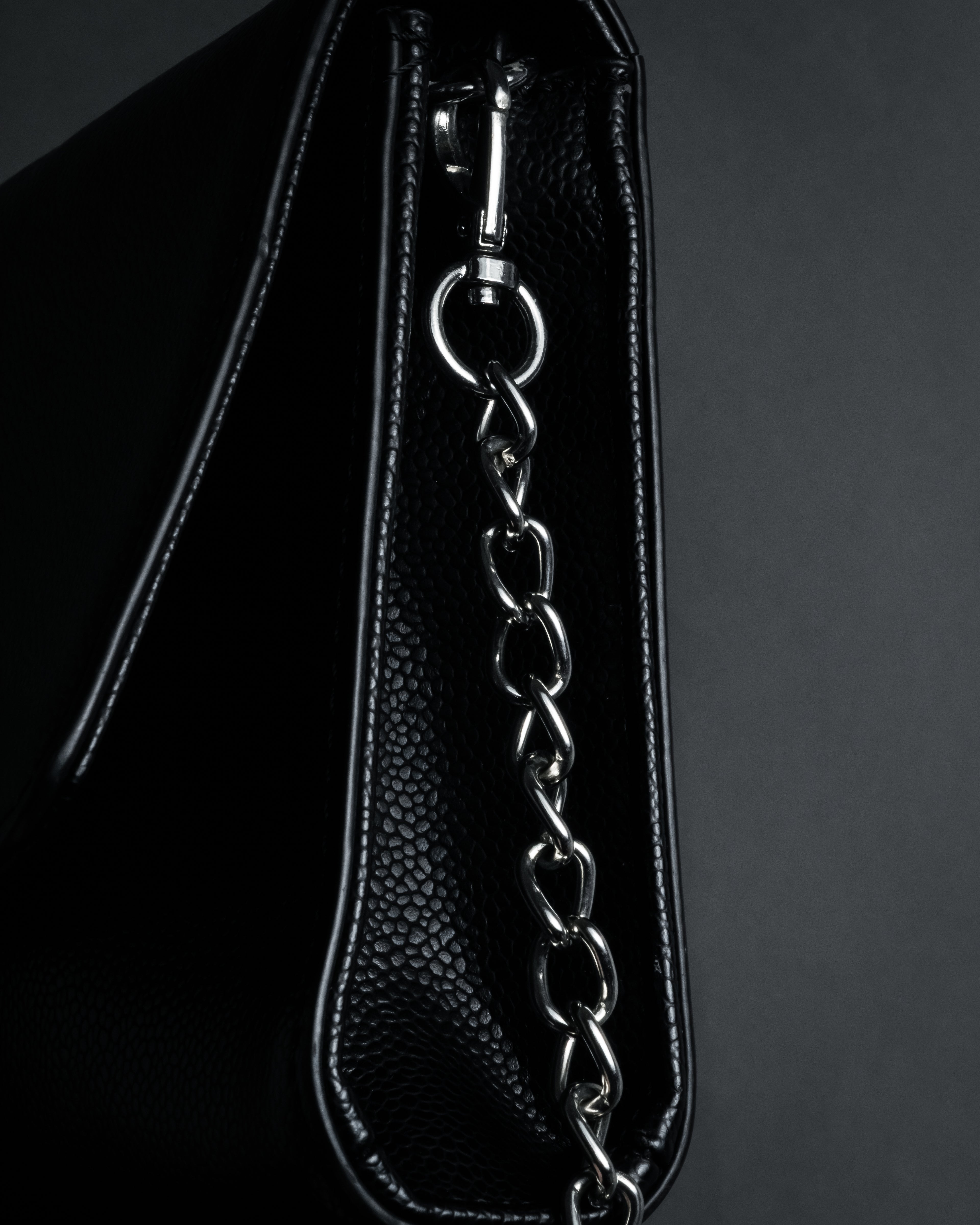 "VALENTINO" Textured leather V tassel chain shoulder bag