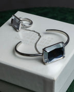 "Maison Martin Margiela" Crystal cut head motif ring＆bangle combination set
