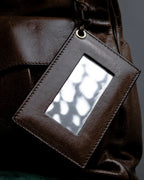 "BALENCIAGA" Gold turn lock design leather combination bag