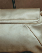 -SPECIAL- “Yves Saint Laurent rive gauche” 00’s Satin double horn shoulder bag