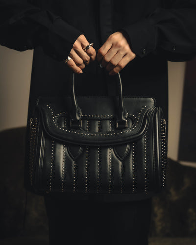 -SPECIAL- “Alexander McQueen” 2010's Studded leather Mini Heroine bag